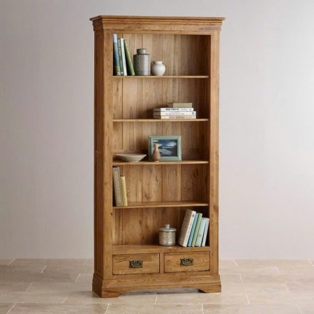 French Oak - 90cm : Kệ Sách Gỗ Sồi 5 Tầng + 2 Ngăn Kéo French Oak - 90cm : Kệ Sách Gỗ Sồi 5 Tầng + 2 Ngăn Kéo